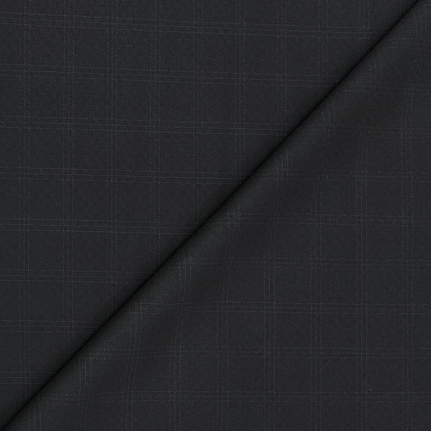 Suit Fabric Raymond Super Fine Wool Blended Check Color Espresso Coffee